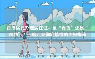 香港居民办理居住证，是“真香”还是“鸡肋”？一篇让你彻底搞懂的终极指南