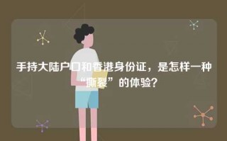 手持大陆户口和香港身份证，是怎样一种“撕裂”的体验？