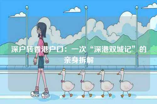 深户转香港户口：一次“深港双城记”的亲身拆解-第1张图片
